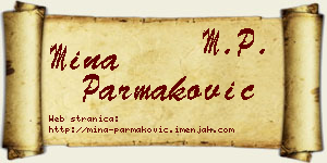 Mina Parmaković vizit kartica